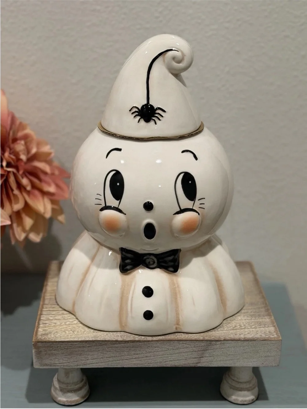 Whimsical New Johanna Parker Halloween Gus Ghost Cookie Jar 2026 Transpac